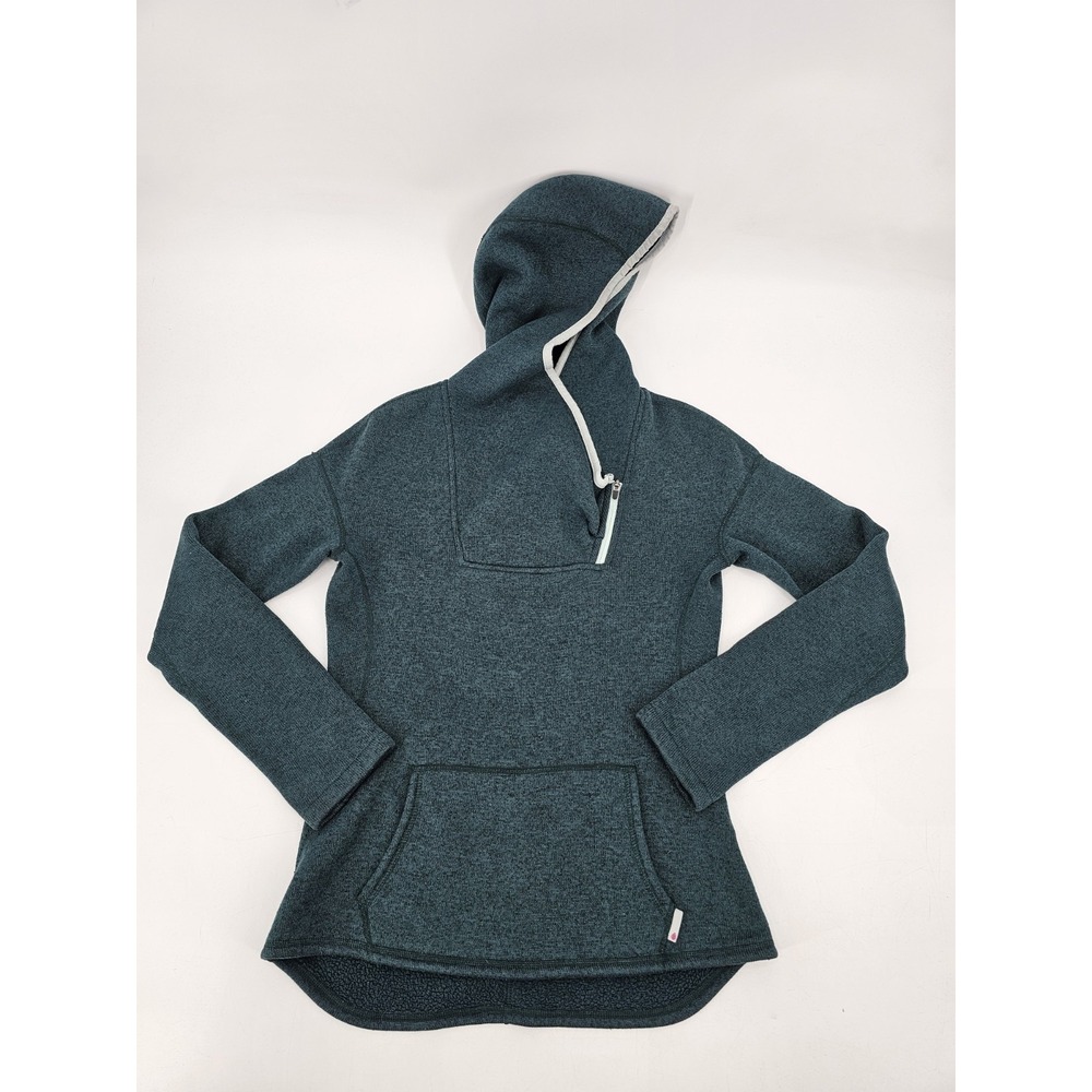 STIO Sweetwater  1/4 Zip  Pullover Fleece Hoodie Women's Small Polyester Green‎